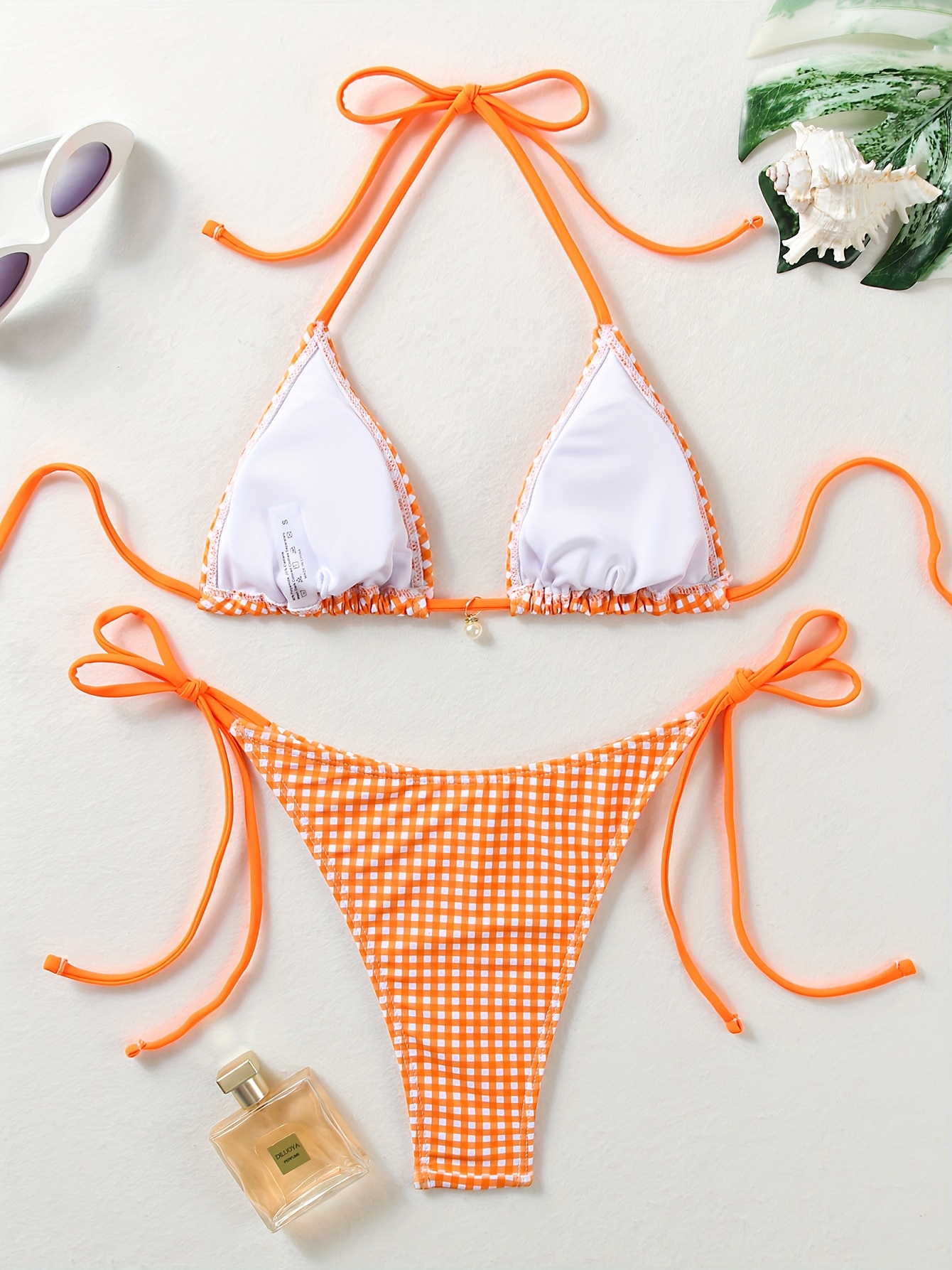 New Multi-Color Bikini 2024 Summer Tie-Up Halter Neck Sexy Triangle Swimsuit for Women