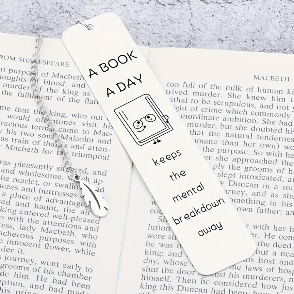 Image of Stainless Steel Bookmark - For Readers And Book Fans, For Valentine's Day, Birthdays, Graduation Ceremonies, And Fun Gifts For
