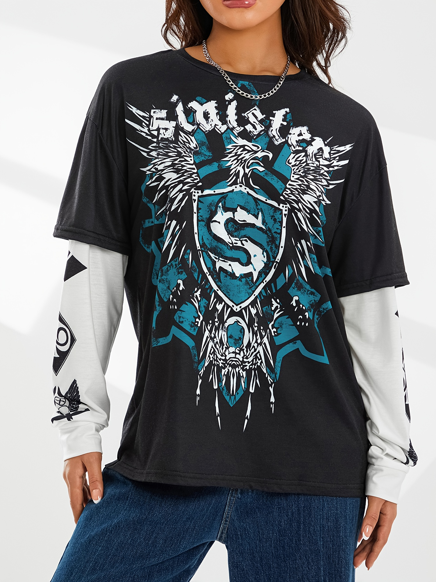 grunge oversized shirts y2k women long sleeve aesthetic