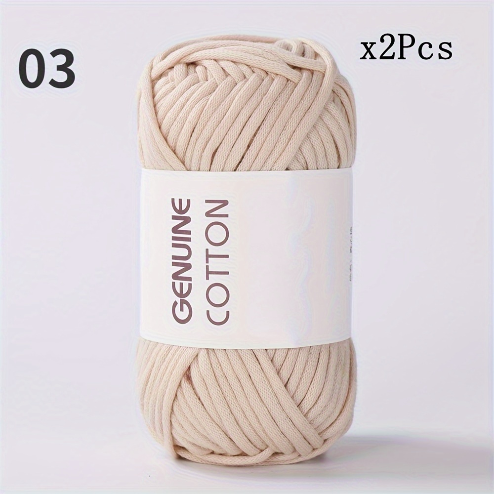 Image of 2pcs Of 50g Heart-filled Cotton Handmade Woven Yarn Balls For Crochet Fabric Strips