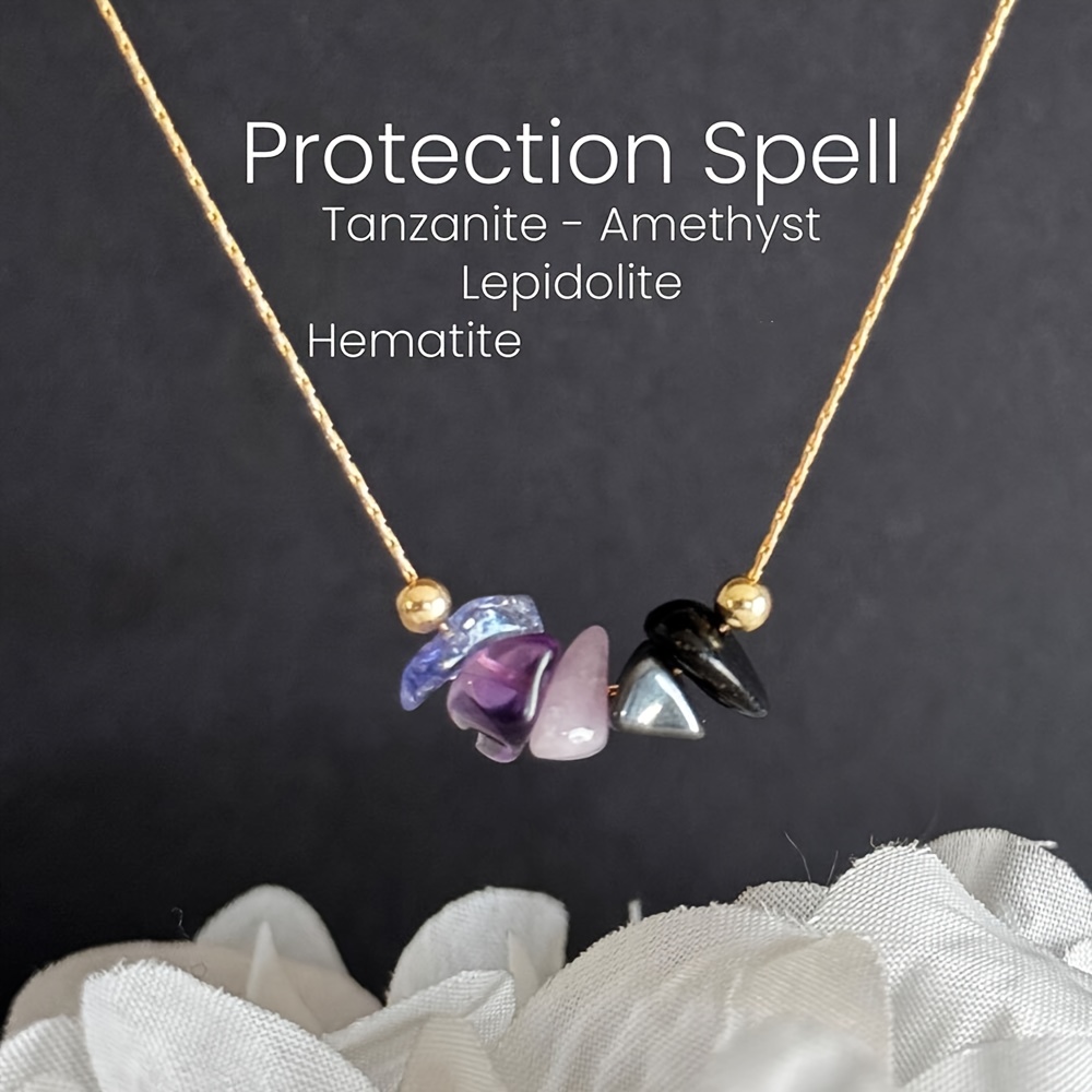 TEMU Collana Incantesimo di Protezione, Scudo dello Spirito , Perfetta per un Regalo di Natale