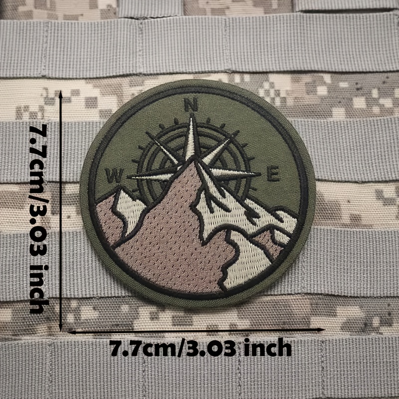 Image of Voyager Outdoor Mountaineering Hiking Embroidery Cloth Patch Vest Strap Badge Embroidery Hook Fixed Backing Badge Backpack Sticker Clothing Embroidery Patch Sticker
