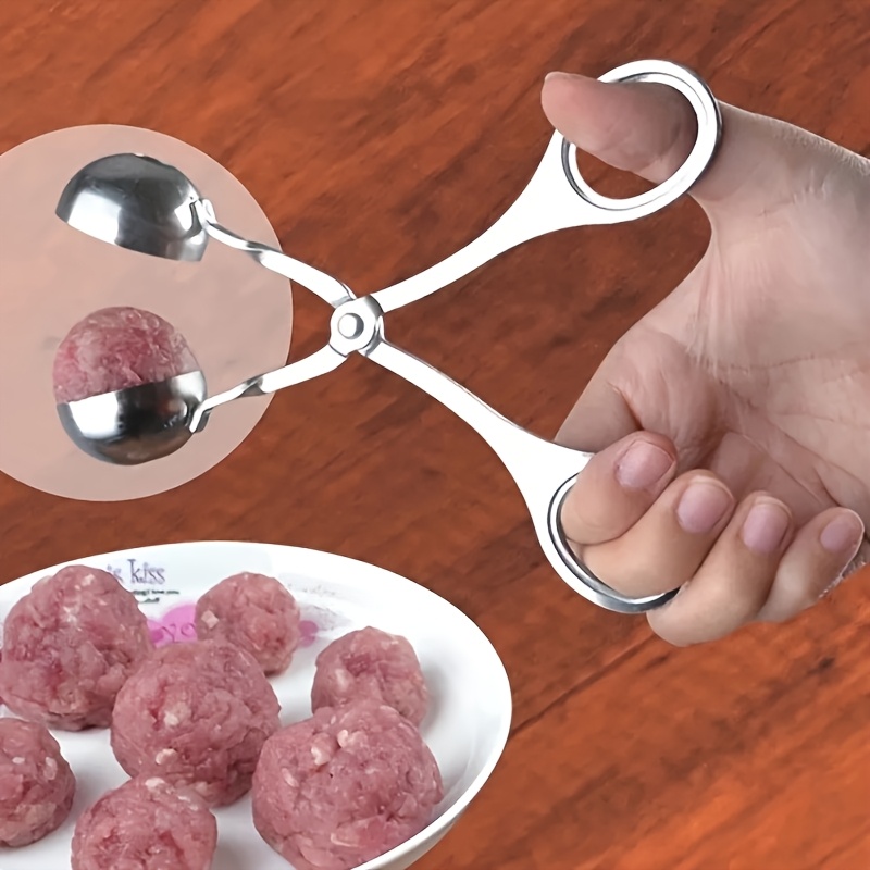 Un Molde para Albóndigas de Acero Inoxidable, Tijeras para Albóndigas, Molde para Bolas de Carne, Herramienta de Catering, Gadget de Cocina, Accesorio de Cocina