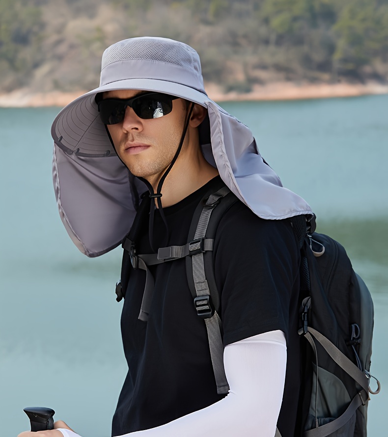 Uv Protection Fishing Hat With Neck Brace And Large Brim Ideal For Outdoor  Activities In Summer, Shop The Latest Trends