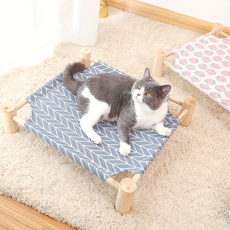 Pet Cat Bed Removable Sleeping Bag Hammock Beds For Lounger Wooden