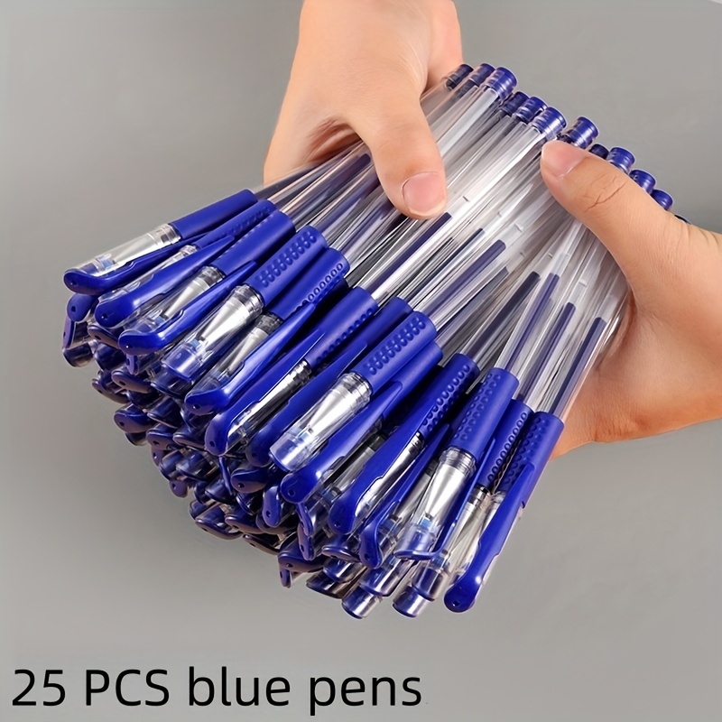 25pcs gel pen neutral pen 0 5     pen student water pen red blue water pen wholesale