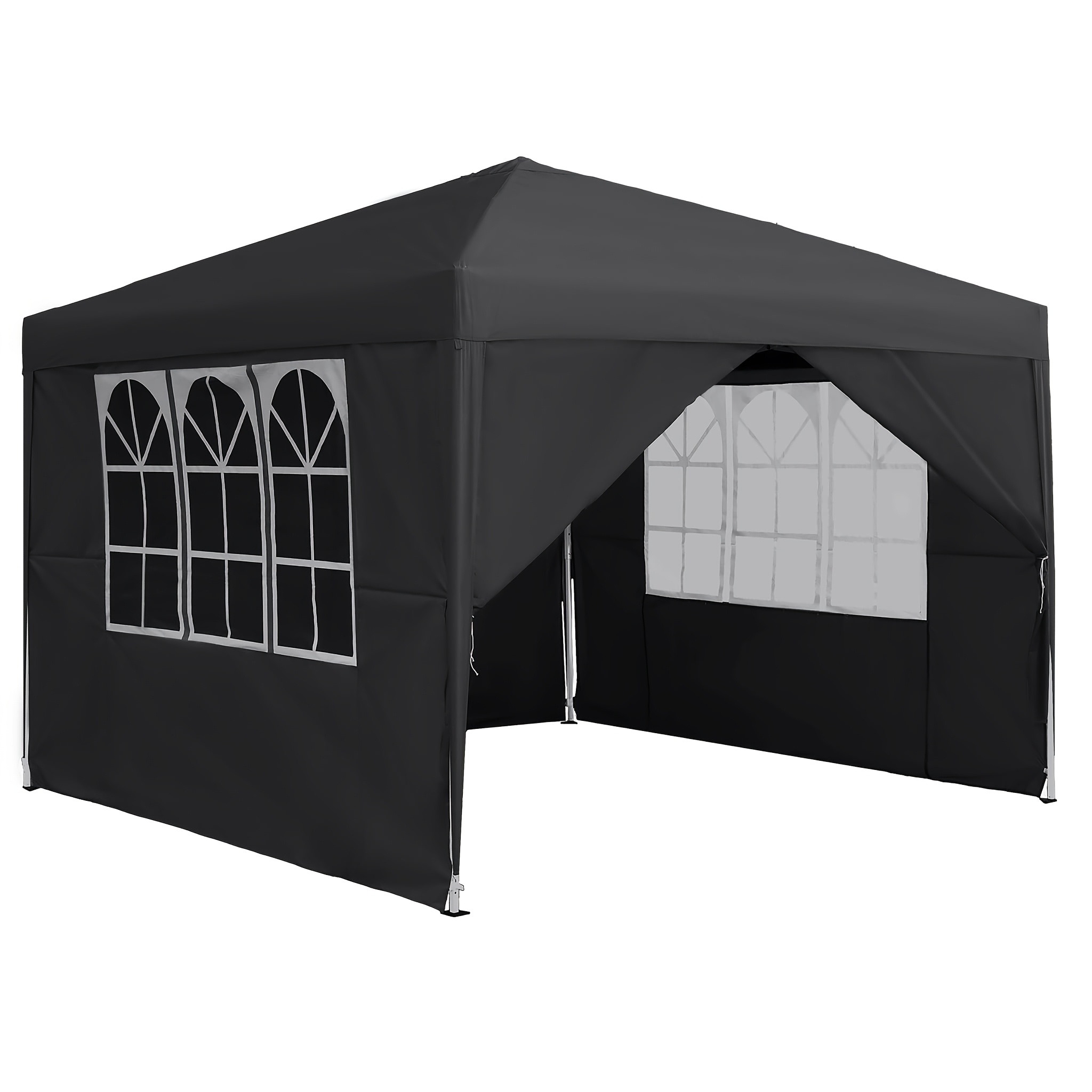 E-shop Pavillon Carport Pop-Up Faltbarer Pavillon, Sonnenschutz Event-Pavillon mit Seitenteilen Gartenpavillon für Terrasse Camping Festival Zelt aus