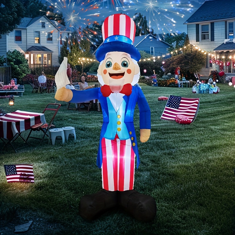 

8.8 Foot Tall Inflatable Decoration Model For Independence Day Celebration Party, , Led Illuminated Plug-in Model, Non Electric Decoration, Outdoor Holiday Scene, Garden, Indoor Porch Lighting