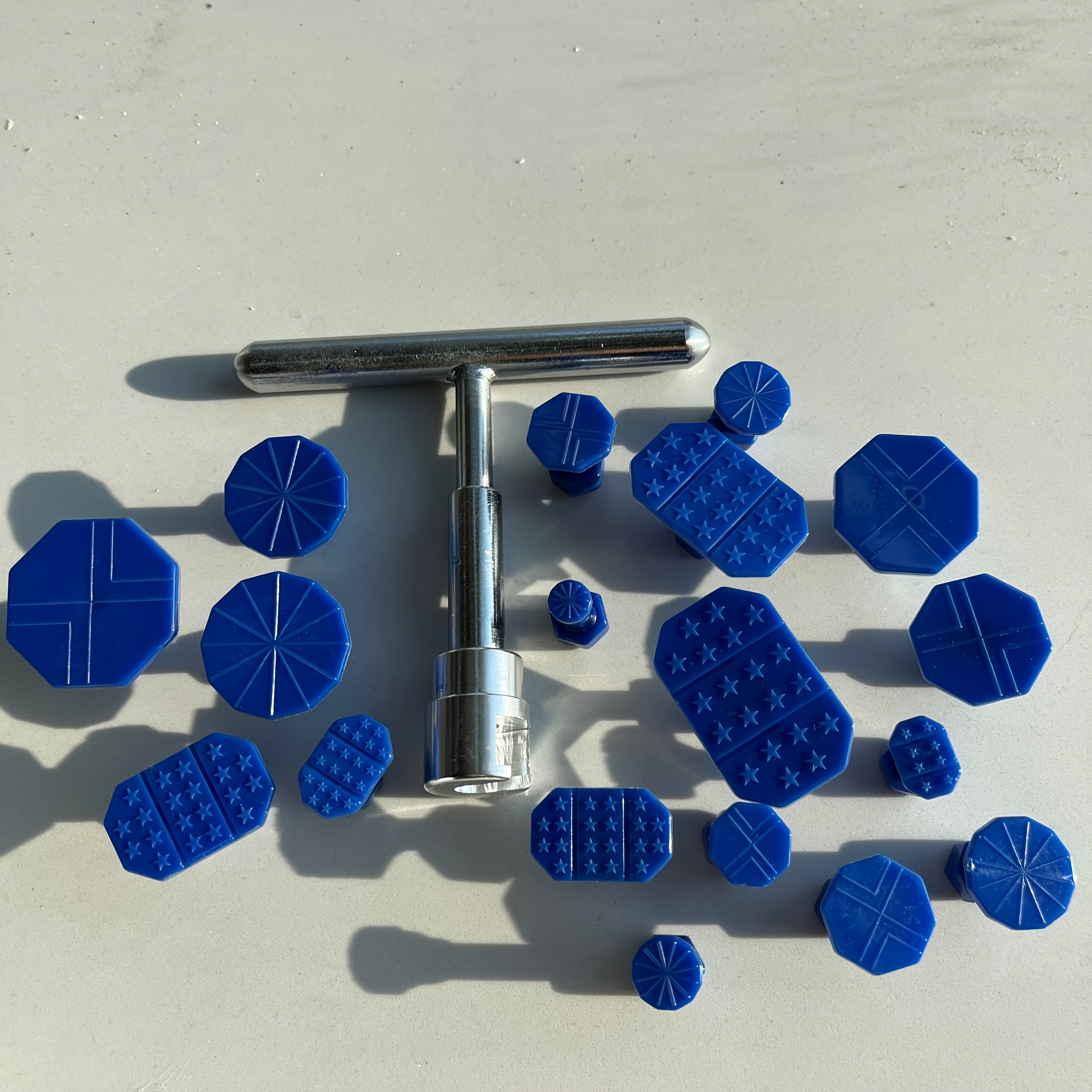 TEMU Car Dent Repair Kit, Car Body T-shaped Dent Suction Cup Puller Kit, Car Parts Kit
