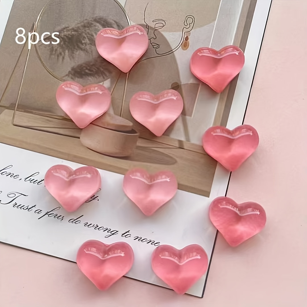 TEMU 8 pezzi Magneti da Frigo a Forma di Cuore Adatti per Cucina, Ufficio, Lavastoviglie e Lavagna - Decorazione Multifunzionale con Supporto per