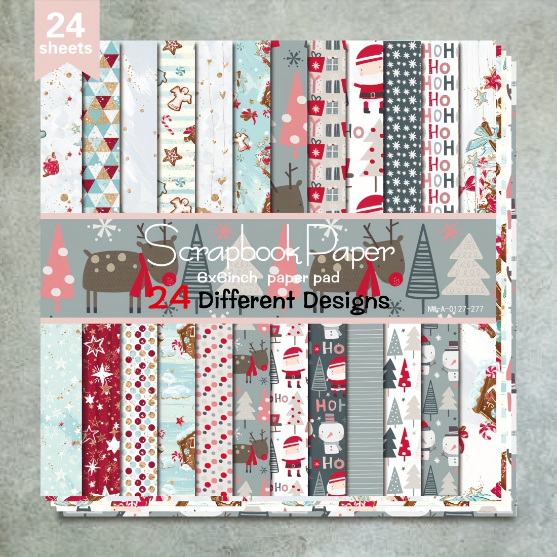 

24 Christmas Pad, 6x6 , , Diy & Wrapping , Assorted For Scrapbooking, , And Card Making