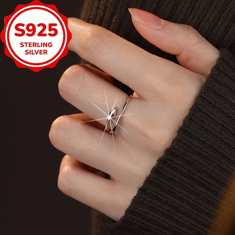 Women's S925 Dolphin Open Ring, Elegant Accessory Gift