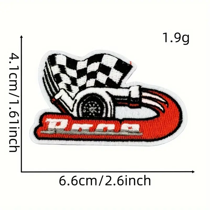 Set A Patch Racing Racing Flags Set Racecar Applique Patch - Formula 1, F-1 Race Car ...
