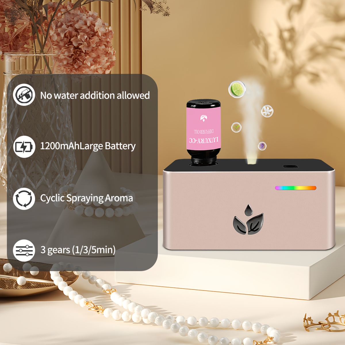 Smart Waterless Aromatherapy Machine with Essential Oils