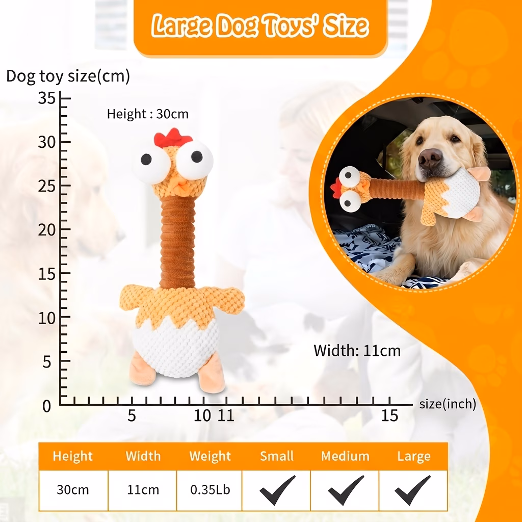 2026 new durable squeaky dog toys indestructible plush dog toy funny dog toys for small medium large breed daily companionship training reward gift crinkle squeaky plush dog puppy chew toys for teething cute puppy toys Product details 1