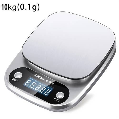 1pc 22lb multifunction electric digital kitchen food scale display high precise waterproff measuring scale with stainless steel surface for baking cooking keto and meal prep