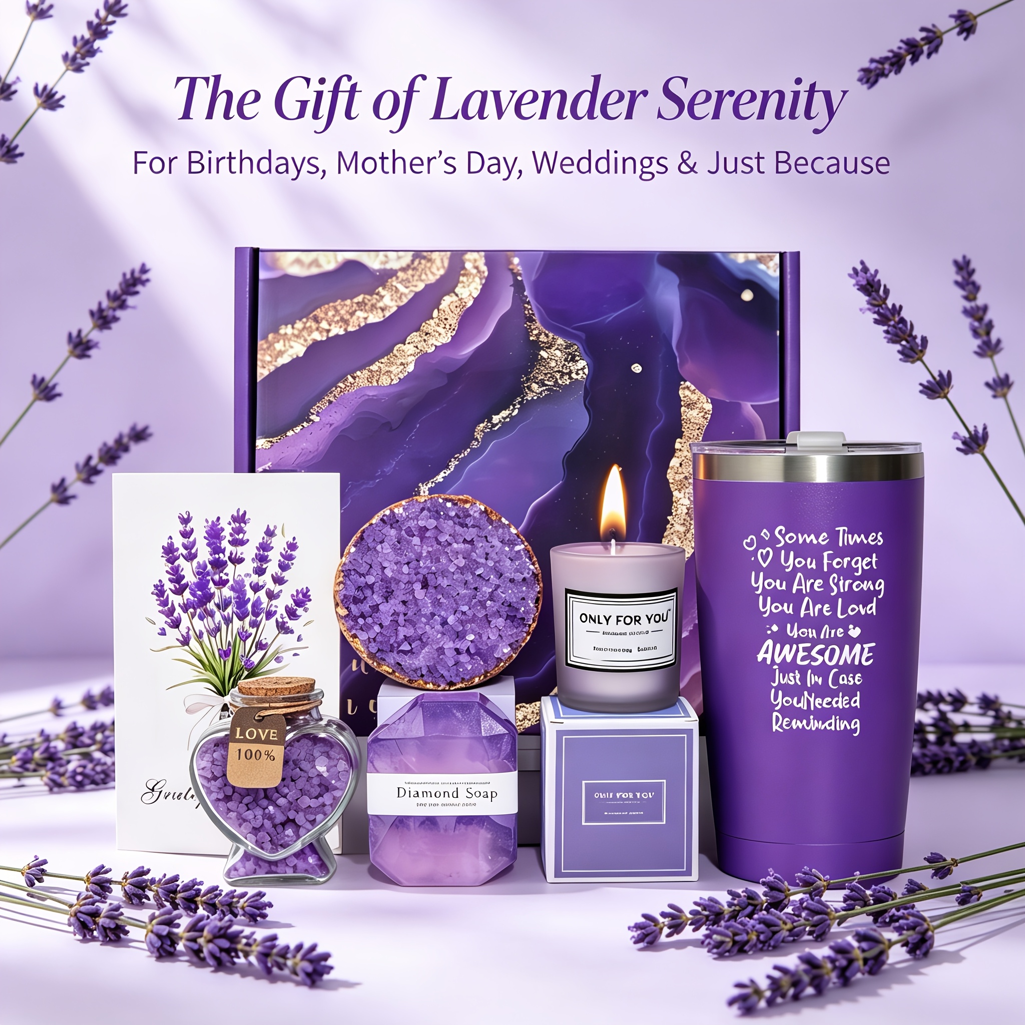 Image of Pgpj -themed Bath Gift Set For Women, Bath Soak, Bath Salt, , Scented Candle And Mug, Birthday And Christmas Gifts For Mom And Sister