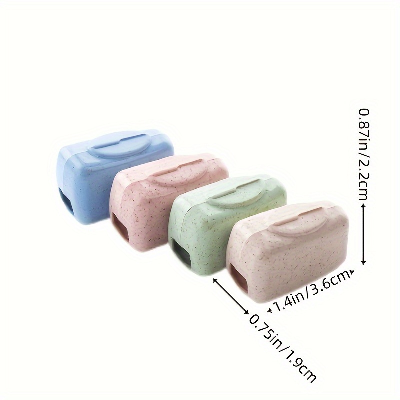 4pcs travel toothbrush protector portable color protective case for toothbrush head perfect for hiking camping and travel shop the latest trends temu 1