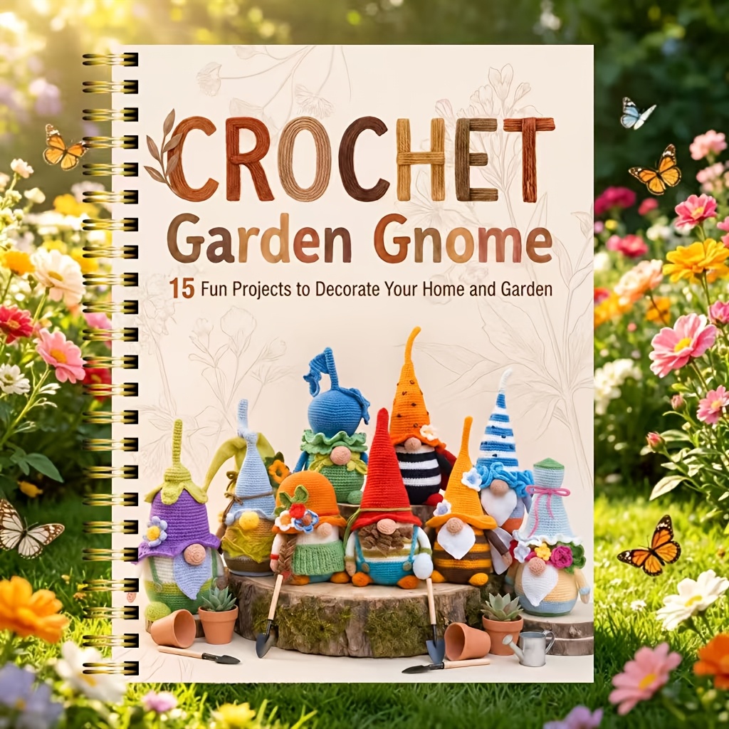 TEMU Guide de crochet pour débutants : 15 projets faciles, tutoriels par avec 15 amusants de gnomes de jardin, idéal pour la décoration intérieure et