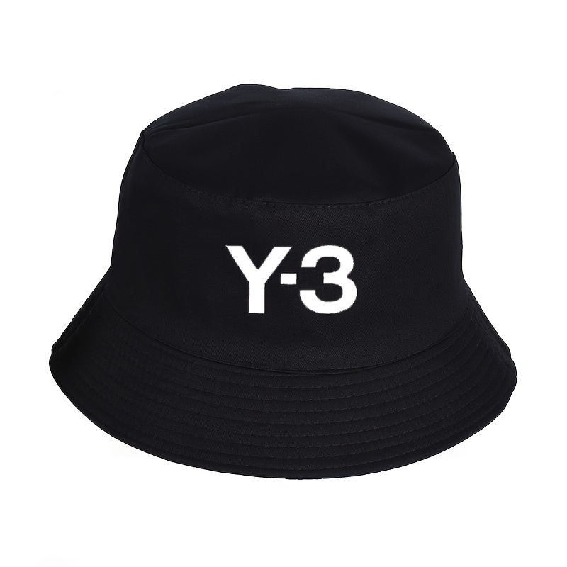 

Chapeau bob unisexe en coton mélangé avec imprimé lettre Y-3, chapeau bob léger pour les fêtes de Noël, lavable à , non extensible, accessoire de mode toutes .