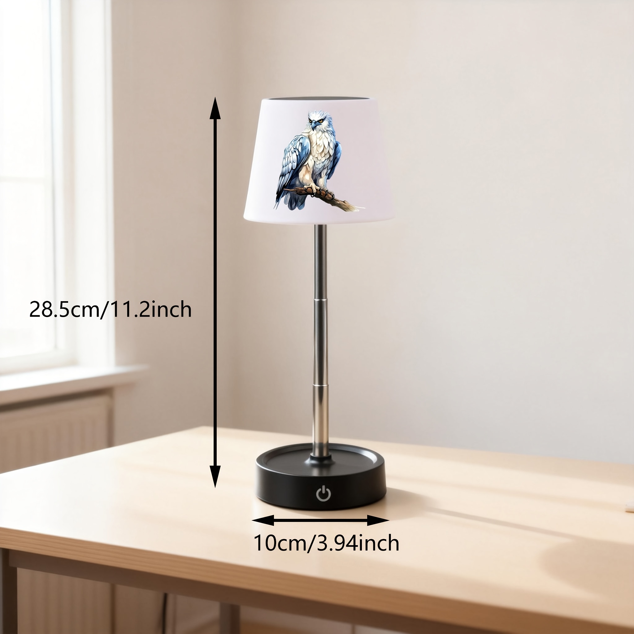 Noble Eagle Animal Pattern Desk Lamp, Rechargeable & Dimmable