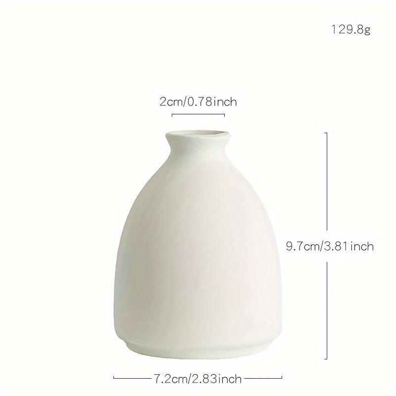 Diy Paintable White Ceramic Vase For - Classic Cylinder Shape, Dried Flowers & Home Decor