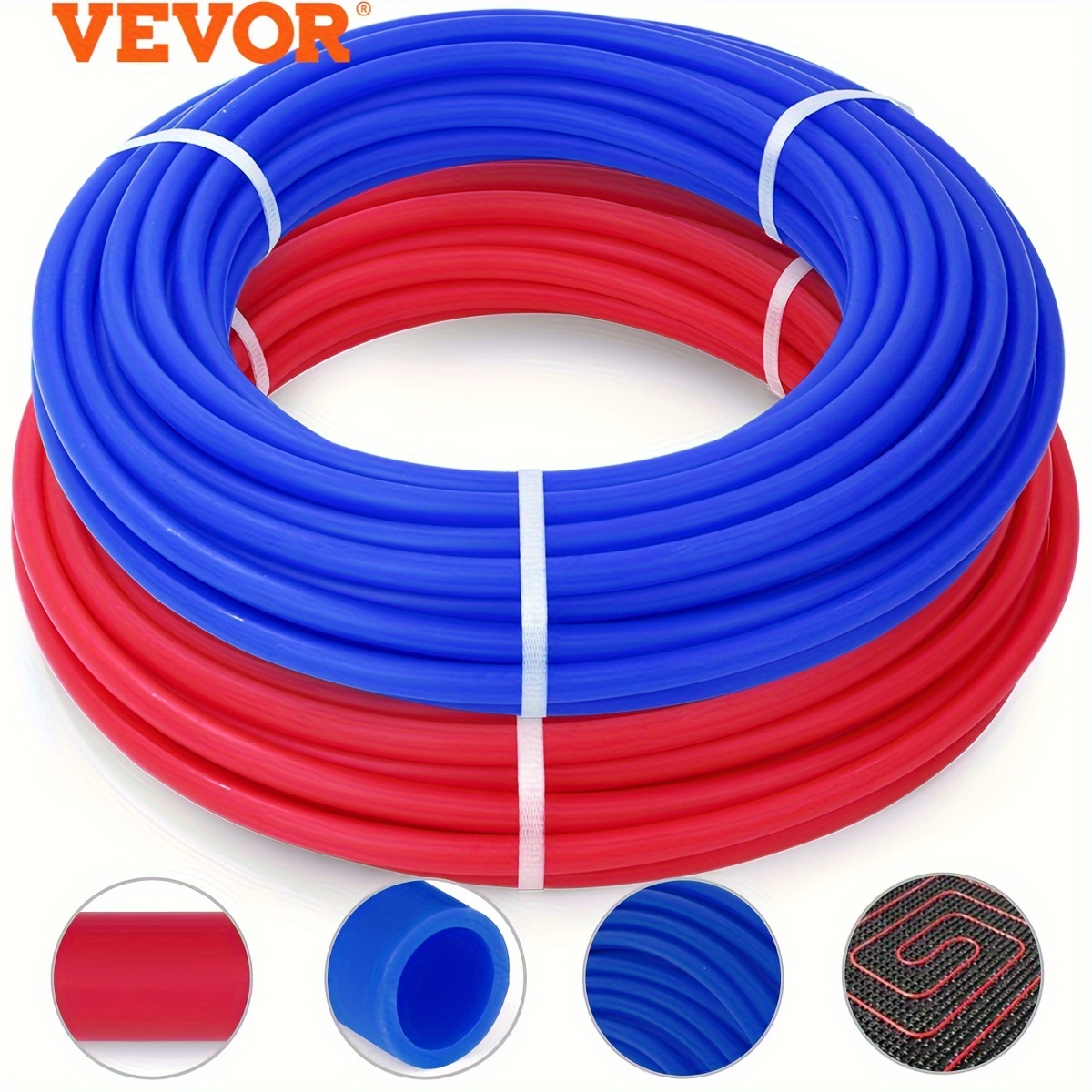 

Vevor Pex Tubing 2 Rolls Of 1/2 X Feet Pex Tubing Non Pex Heating And Hot Tubing