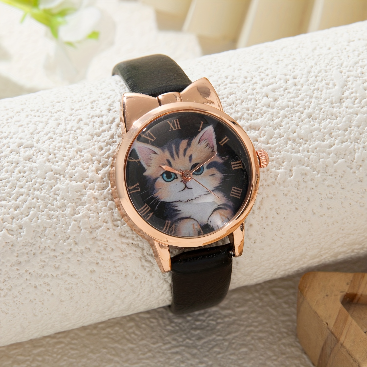 vintage plush cat womens quartz watch jewelry accessories  display picture 3
