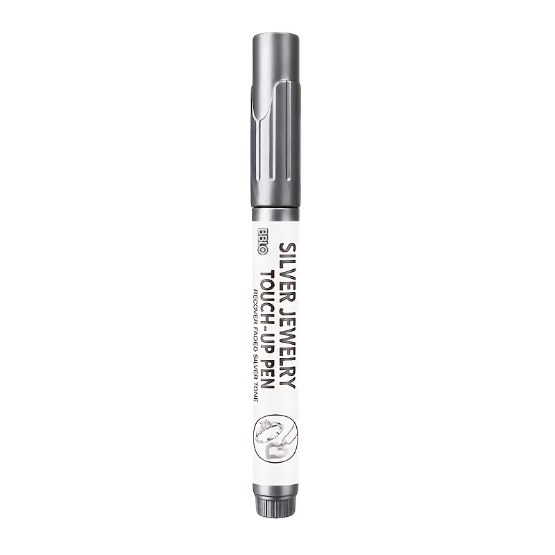 TEMU New Silvery Office Marker: A Repair Pen With Smooth Ink, Suitable For Silvery Jewelry, Silvery Car Bodies, Silvery Surfaces, And Repairing