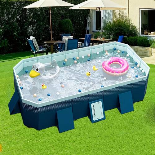 no installation no inflation adult swimming pool summer swimming pool thickened wear resistant outdoor foldable play adult swimming pool