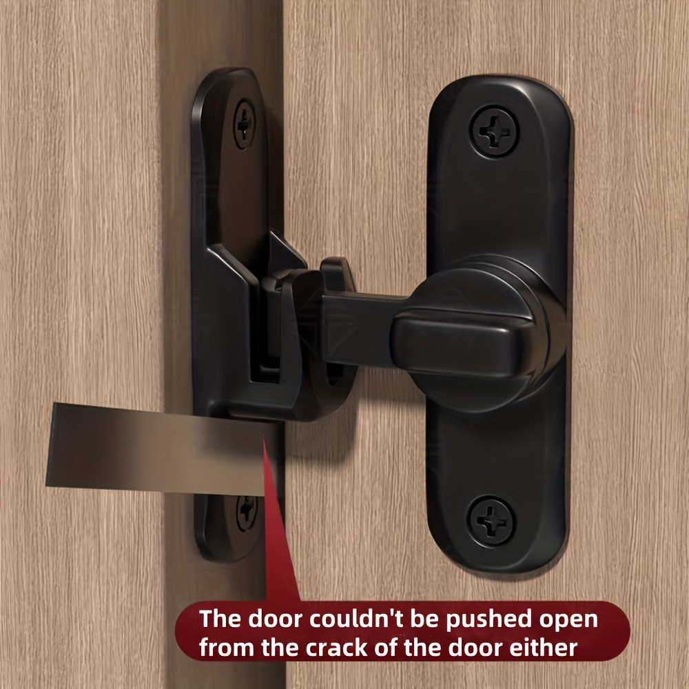 1pc heavy duty security door lock handle commercial residential grade security   lock with anti pry features adjustable sliding insert at 90 180   screws manual operation reinforced durable structure suitable for bathrooms homes Product details 4