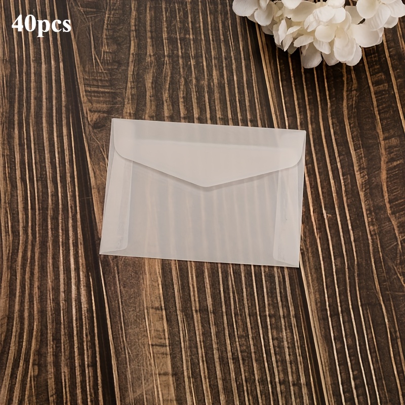 TEMU 15/25/32/40pcs Transparent Envelopes - Christmas-valentine's Day - Style, Size 4.3 X 6.3 Inches, Suitable For Weddings, Christmas, Thanksgiving,