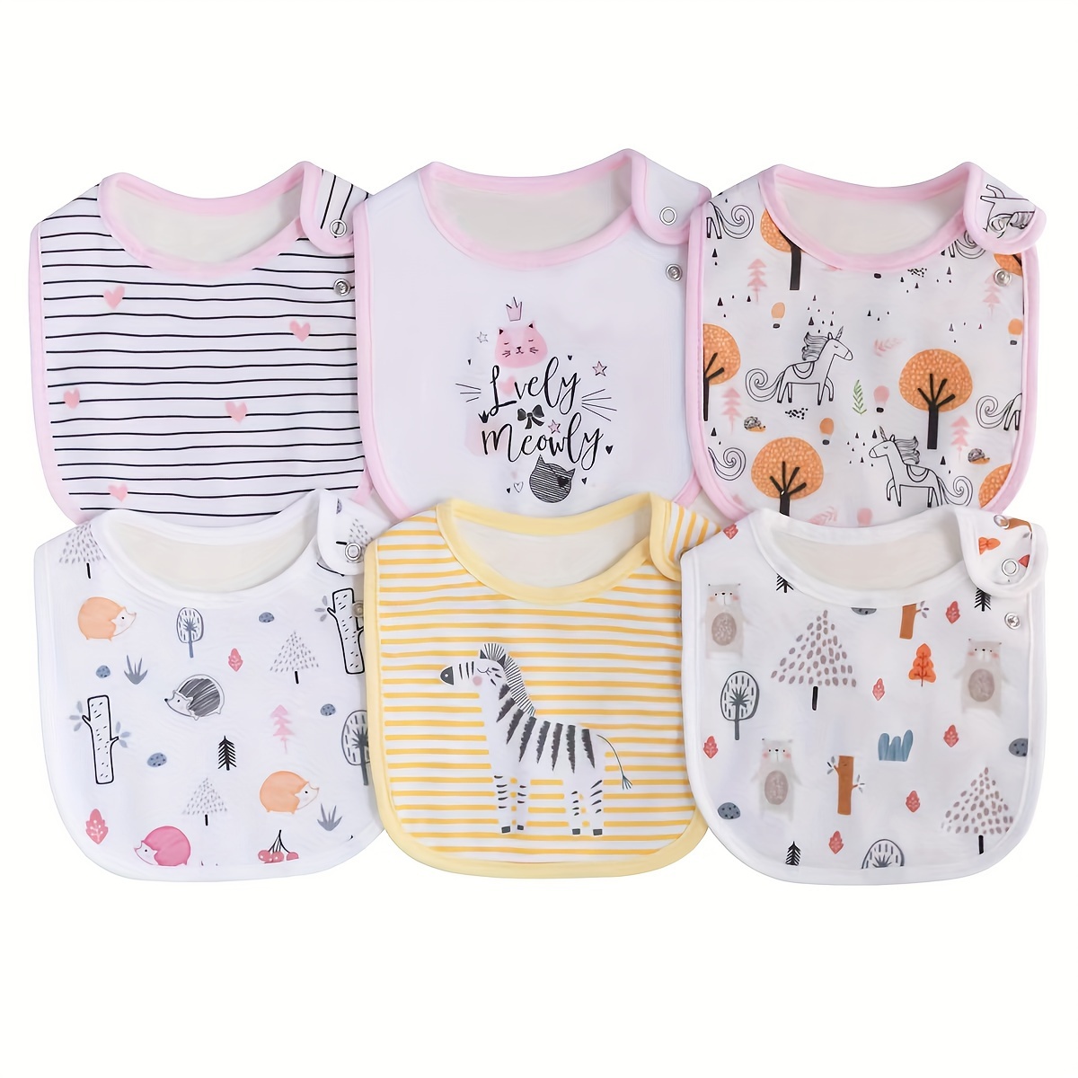 Lot de 2 bavoirs motifs lapin pour bébé fille