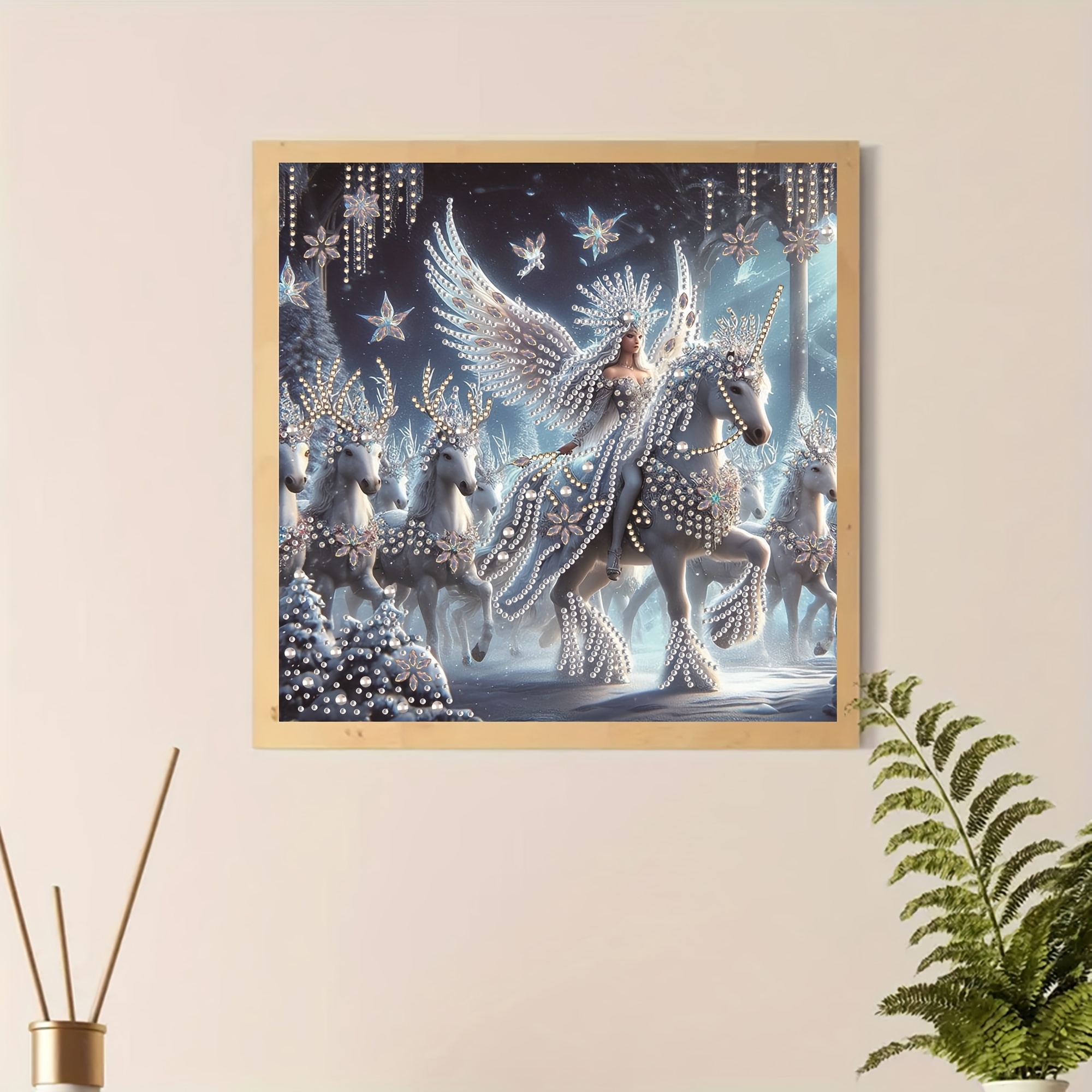 Image of 1pc Adult Beginner Diamond Painting Kit, 5d Creative Tale Pattern With Irregular Shaped Inlay Painting Set, Decor Crafts Suitable For Wall Art Decoration In Living Room, Bedroom, Study