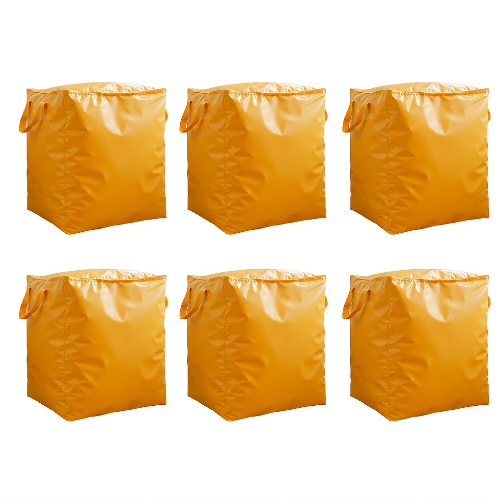 TEMU 6pcs Extra-large Heavy-duty Moving Bags With Reinforced Handles - Heavy-duty Waterproof Storage And Organization , Foldable And Portable, Ideal