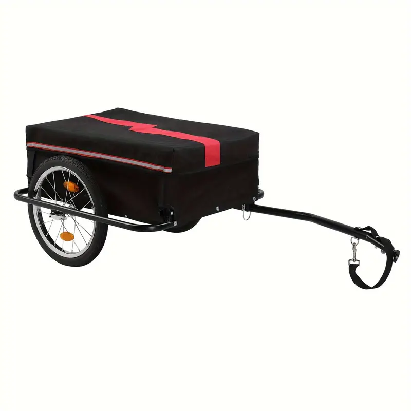 130 68 45cm steel 100kg 16 inch quick release wheel cloth pocket trailer bicycle trailer rack details 1
