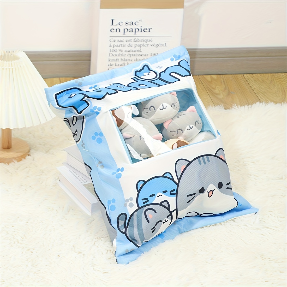 juego piezas juguetes peluche gatos forma muñecos pequeños