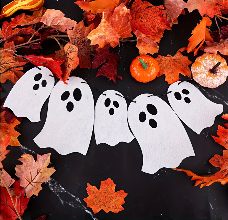 Halloween Ghost Garland Paper Banners Room - Temu