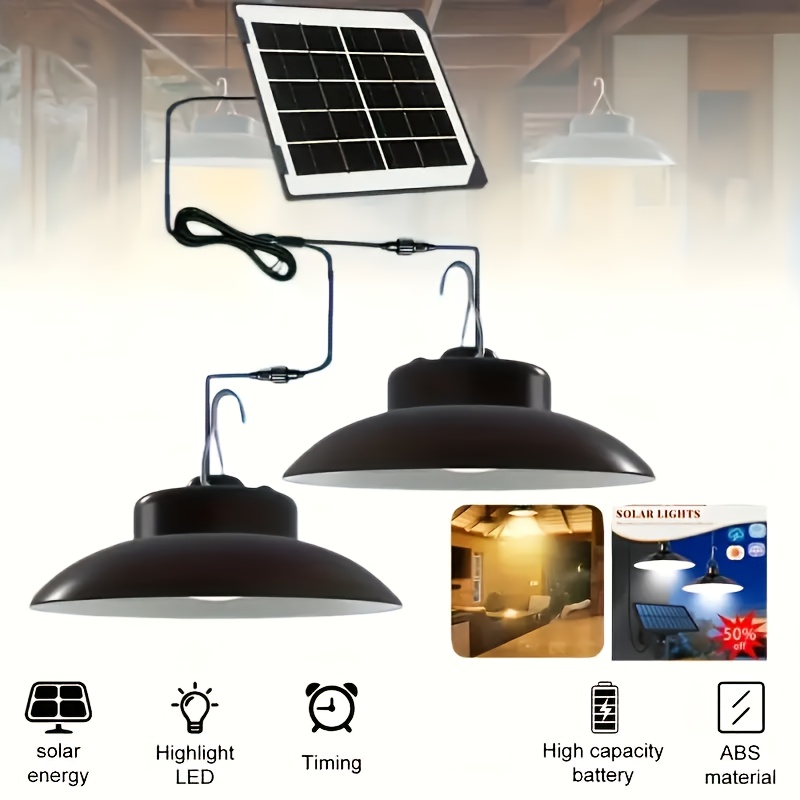 TEMU -one Solar Lamp | Outdoor/indoor Solar Garden Lamp, 3000k/4000k/6000k Color Temperature, Suitable For Barns, Sheds, Gardens, Patios, Garages,