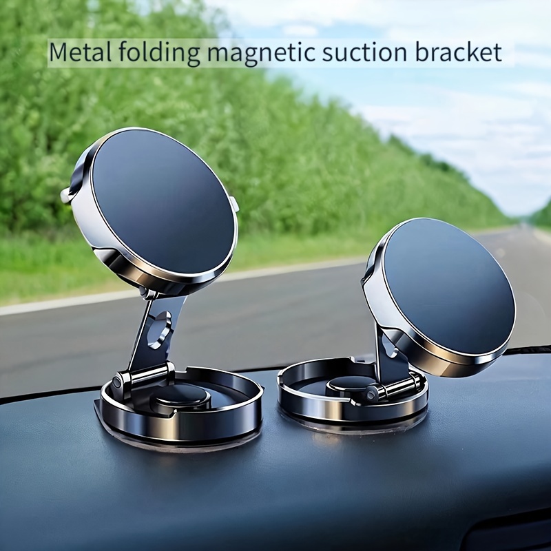 

Foldable Magnetic Phone Holder, Car , Adjustable And 360-degree Rotation, Compatible With All Car Models, Suitable For Various Phone Models Such As Iphone X Xs Max And Samsung.