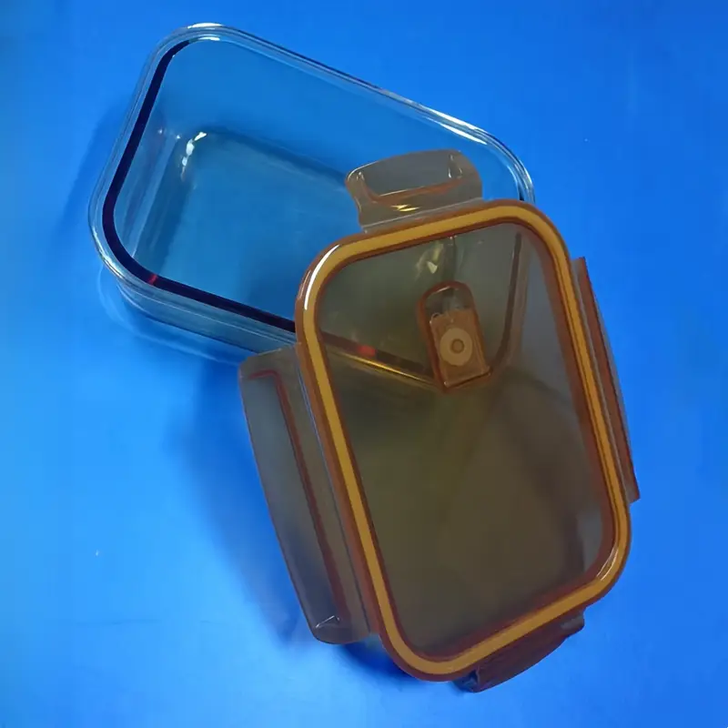 1pc microwave divided bento compartments heat resistant 40 c to 80 c ideal for es salads snacks meal prep square shape plastic glass material box food heatresistant glass Product details 6
