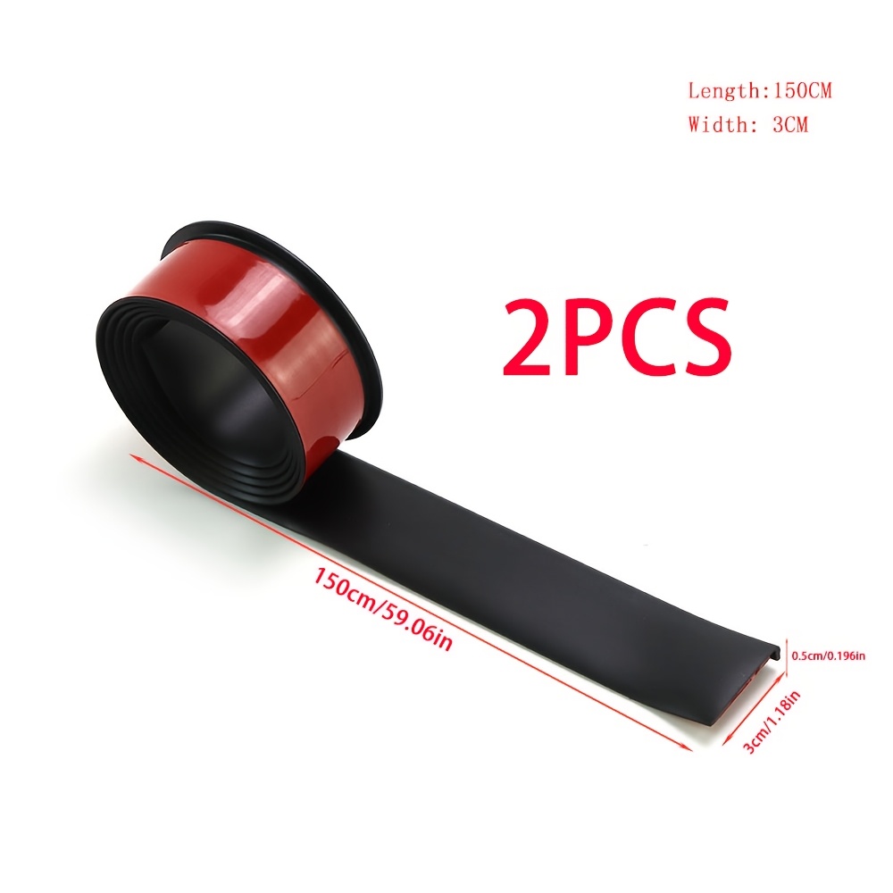 Image of Universal Wide-body Wheel Arch Trim (set Of 2) - Carbon Fiber Style, Anti-scratch Rubber /protective Strips (length: 150cm/ 59.06in)