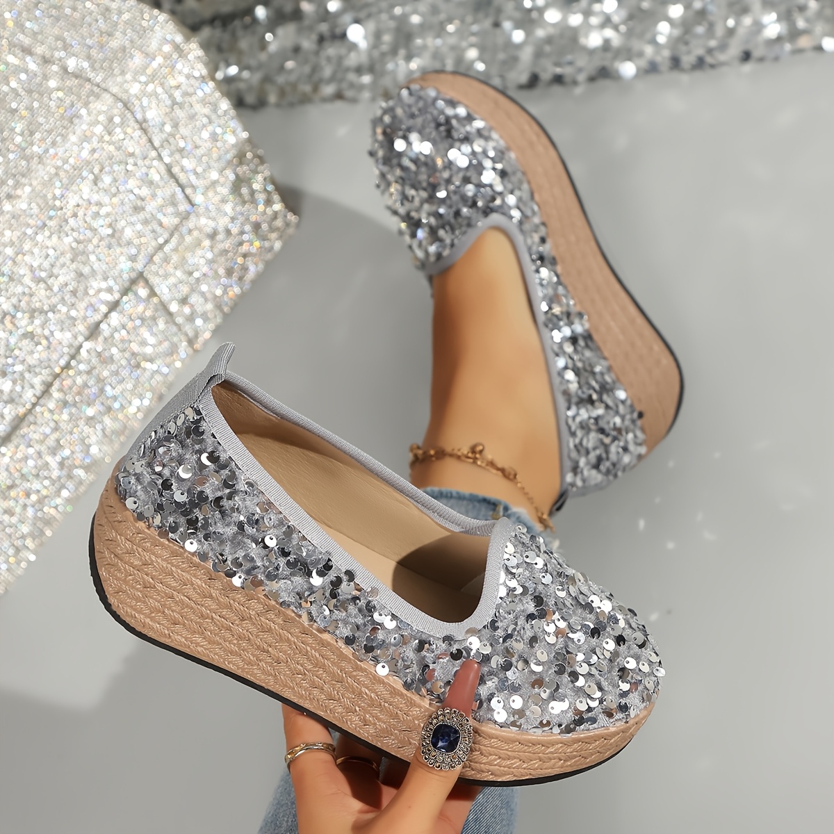 glitter slip dress sold on Temu United States