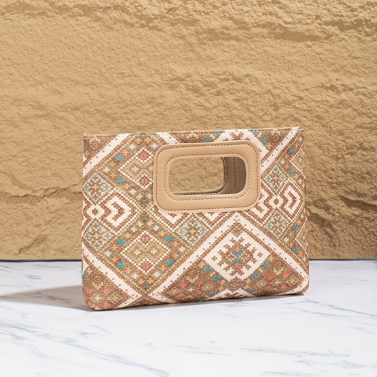 Image of Women's Handbag 2025 Ethnic Style Pattern Handbag Fashion Casual Large Capacity Shopping Bag