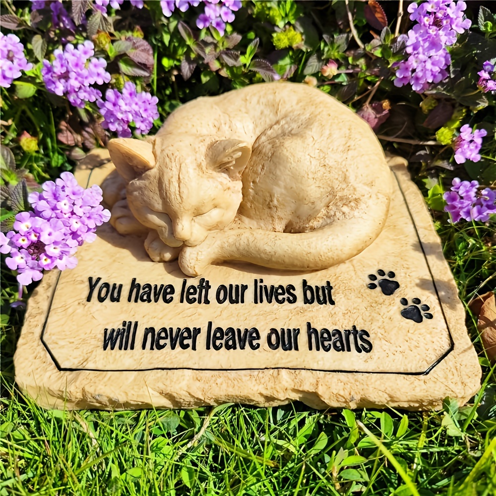 

Garden Kitty Memorial Stone, Pet Store Memorial Garden Stone Outdoor Gift For A In Memory, Gift For Cat Lovers.