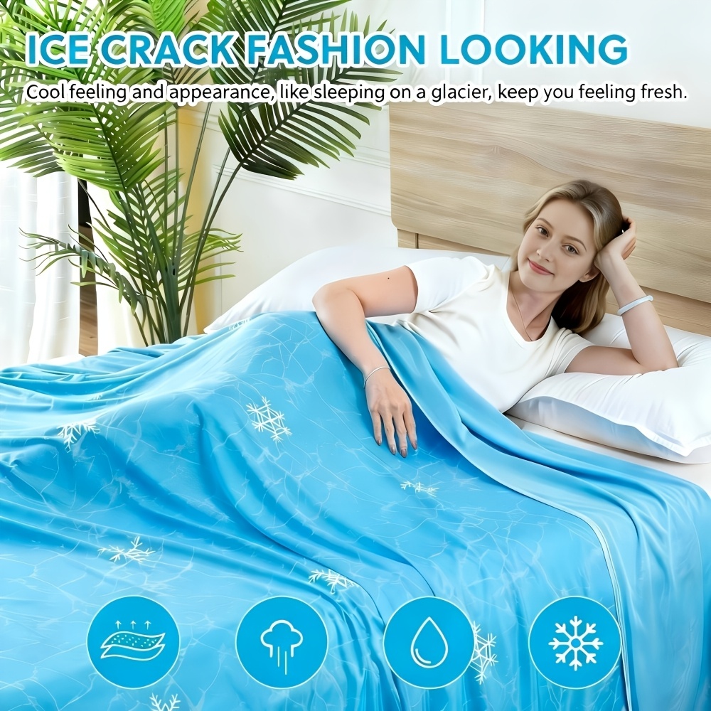 1pc cooling blanket suitable for hot sleepers   double sided cold bed throw with breathable   cover machine washable bedspread for bed cooling system for hot bedrooms