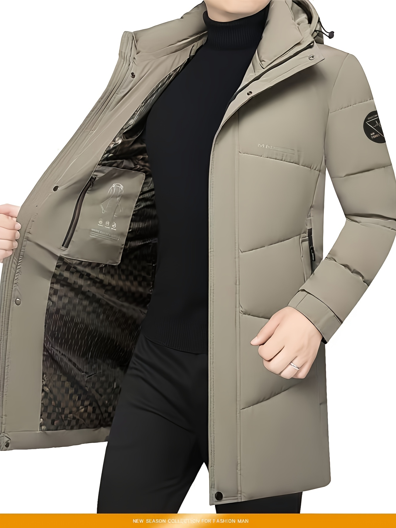 Herren Winterjacke mit Kapuze – winddicht, leicht & ideal für kalte Tage