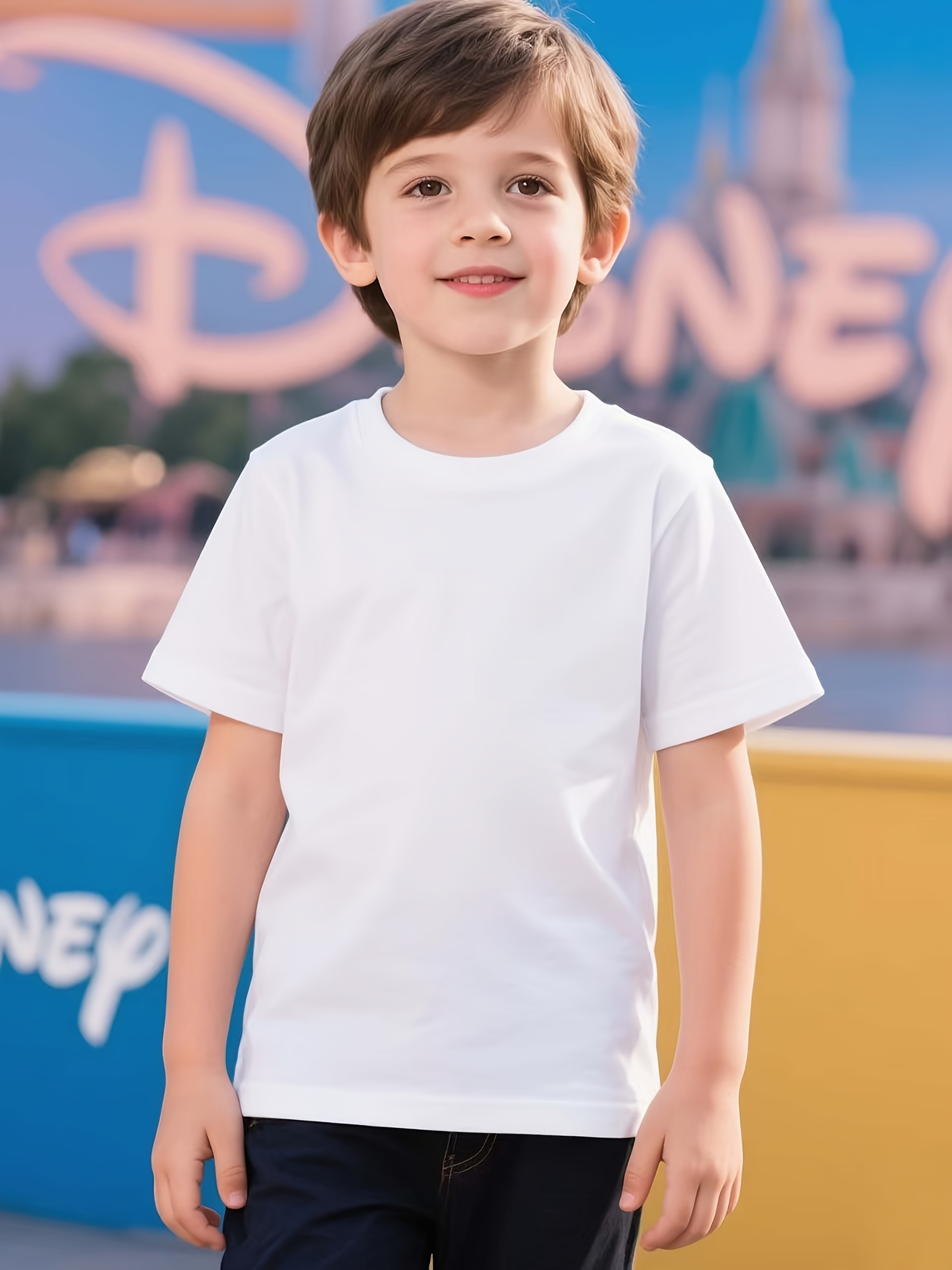 boys white shirt sold on Temu United States