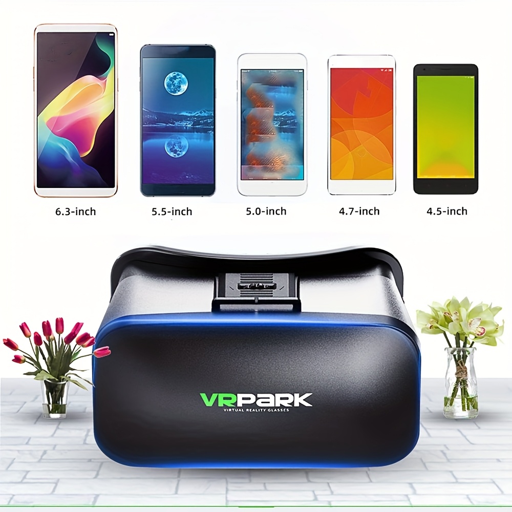 Casque VR Cinématique pour PC/Smartphone Compatible : Casque de Réalité Virtuelle 4K 3D avec Affichage Sans Décalage 120Hz, Vision Étendue, Réglage de la Mise au Point & Masque PU Ventilé, Ajustable pour Myopie -