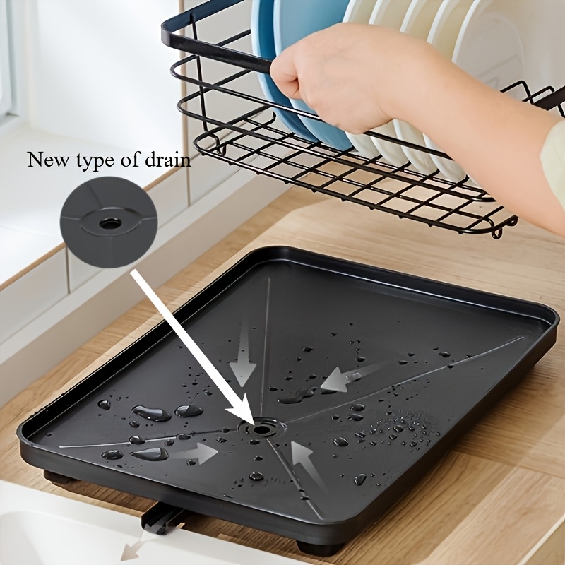 black plastic kitchen sink tray multi functional dish Temu